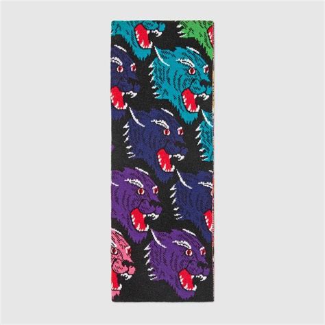 gucci rainbow panther scarf|net a porter gucci scarves.